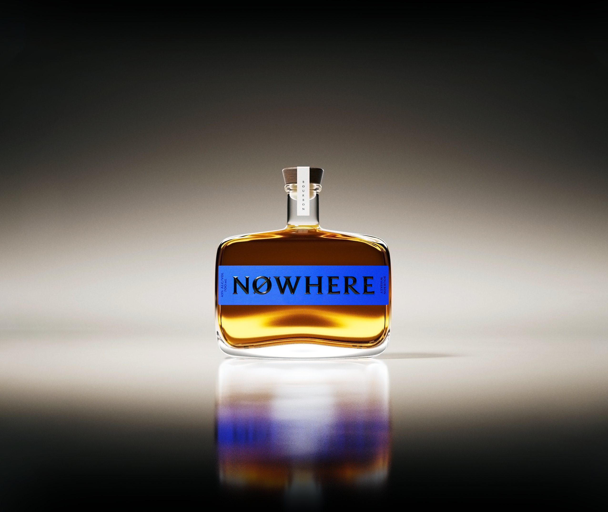Nowhere Bourbon 700ml bottle - Indiana bourbon finished in Hawke's Bay Pinot Noir barrels