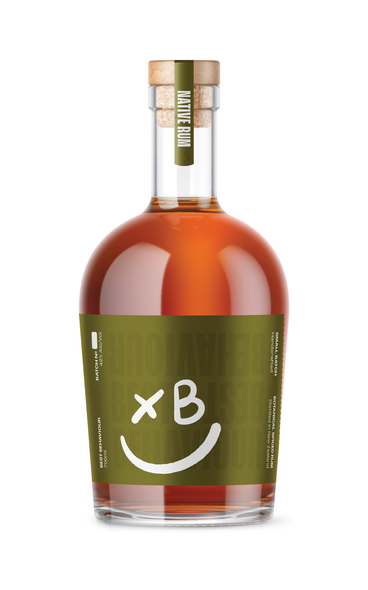 Best Behaviour Native Botanical Rum 700ml bottle — NZ botanical spirits, Silver NZ Spirit Awards 2026