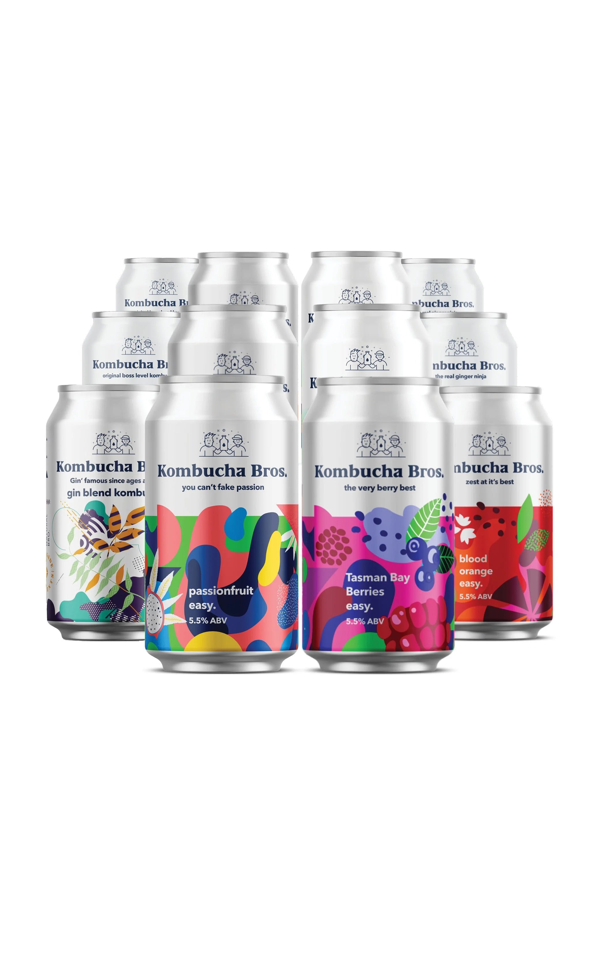 Kombucha Bros Mixed 5.5% 12PK