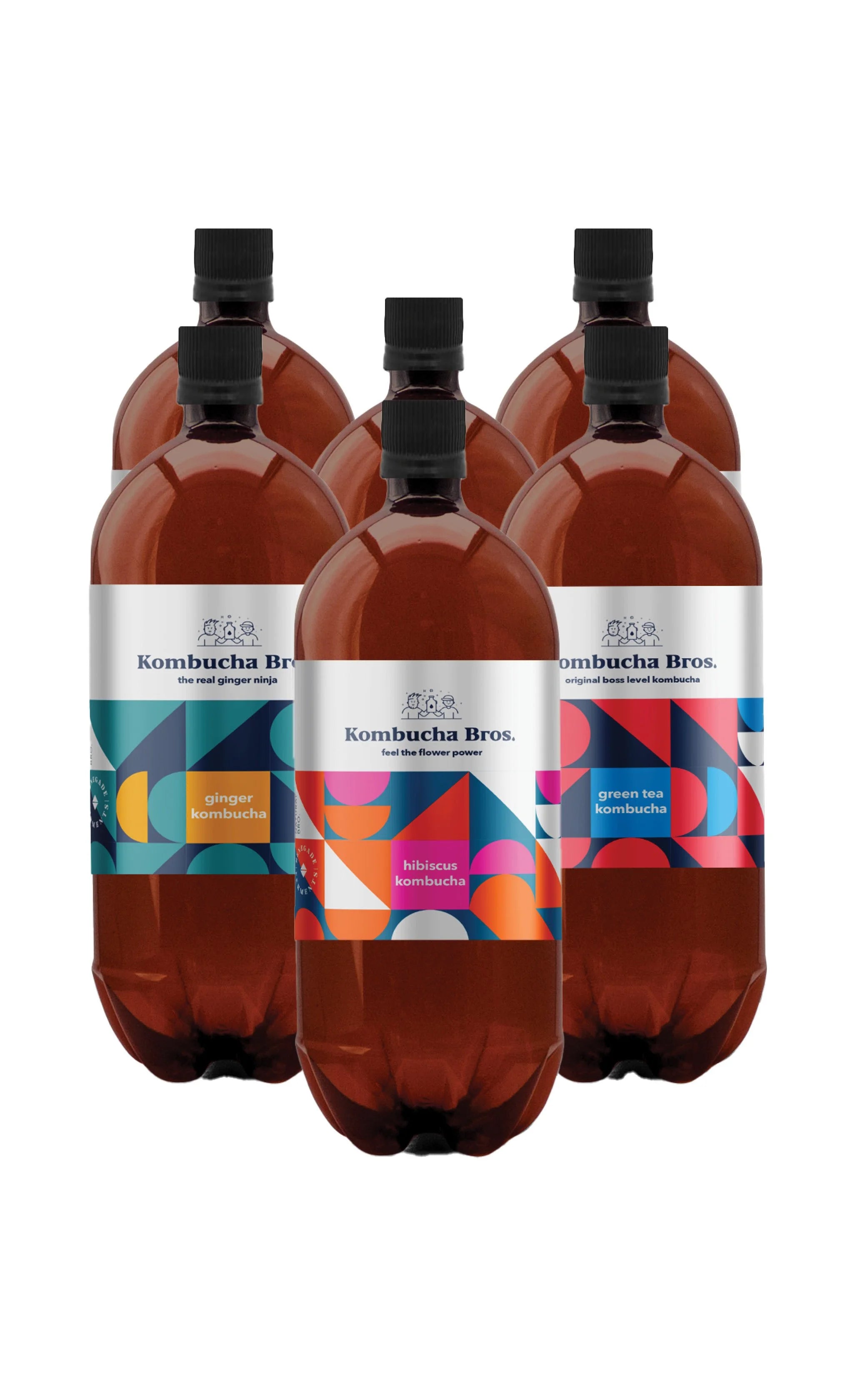 Kombucha Bros Mixed Non-Alcoholic 1.25L 6PK