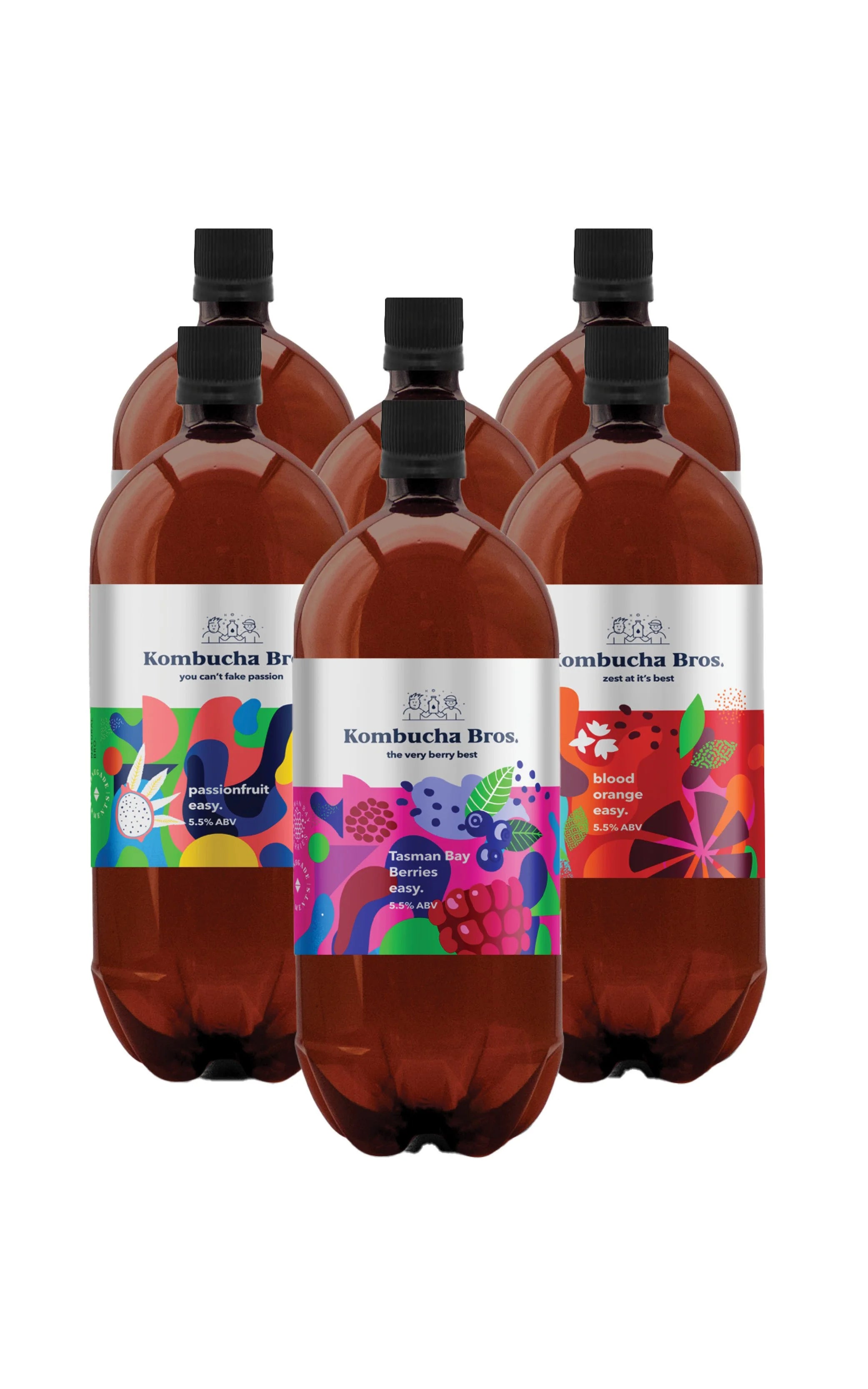 Kombucha Bros Mixed 5.5% 1.25L 6PK